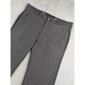 State and Liberty Pants Men 36x33 Gray Brown Athletic Fit Performance Tech Chino